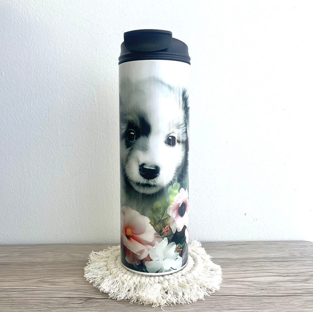 Chiot & fleurs